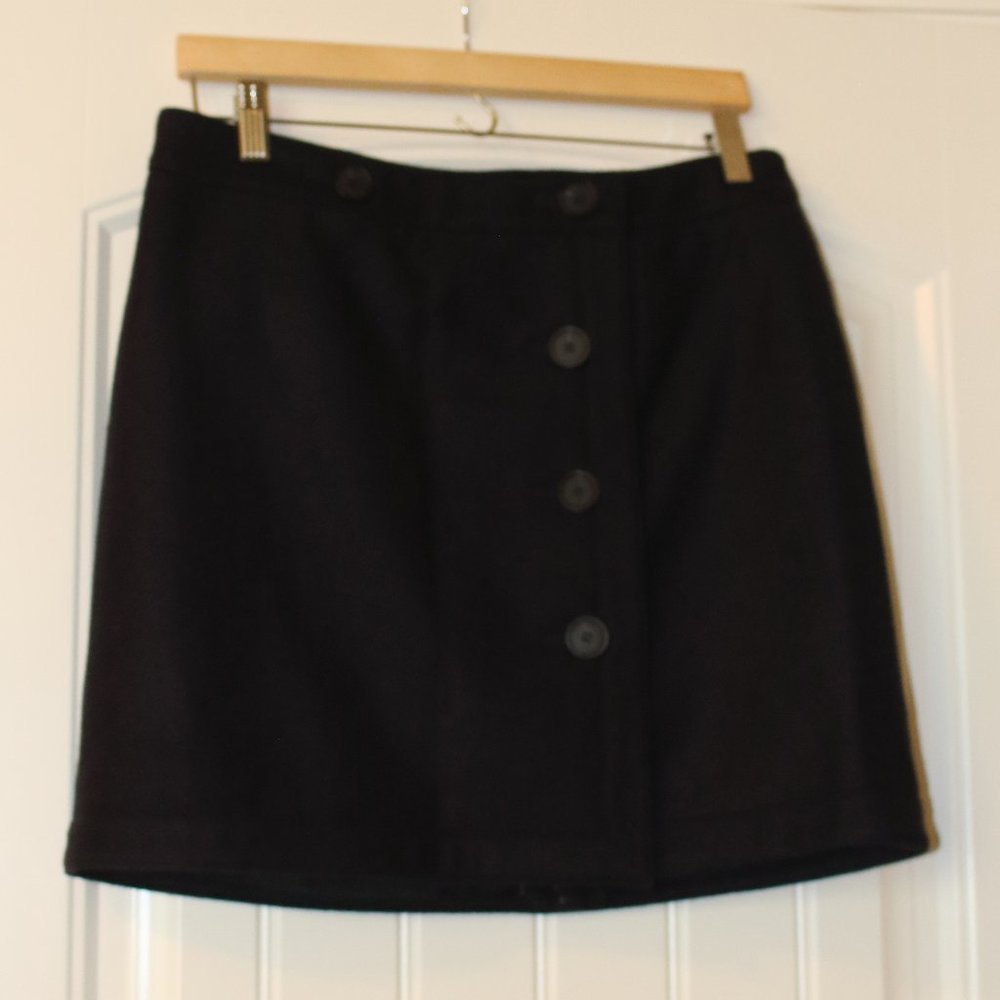 LOFT Wool Skirt - Navy Blue Sz 6